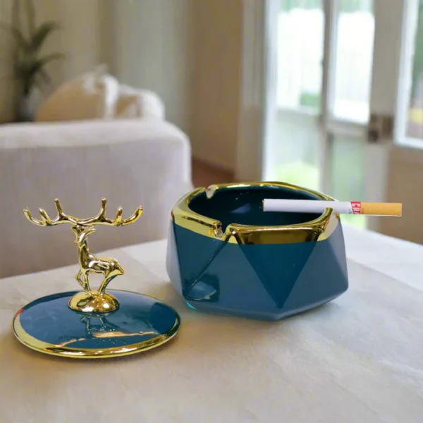 Deer Sculpture Lid Ashtray In Pakistan